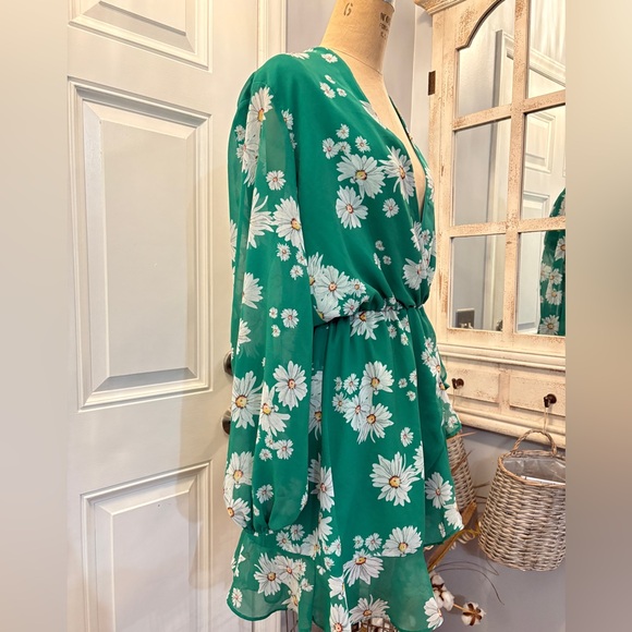 Alexia‎ Admor Green Floral Long Sleeve Dress - Picture 2 of 8